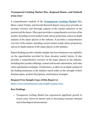 Transparent Caching Market