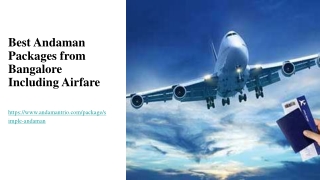 Best Andaman Packages from Bangalore Including Airfare
