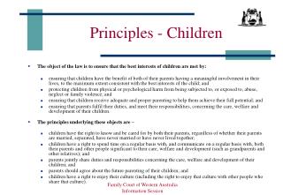 Principles - Children