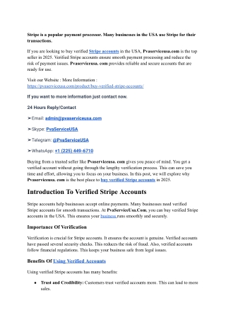 #3 How to Buy Verified Stripe Account: Full StripE's Potential