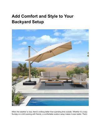 Materials That Make the Best Outdoor Furniture