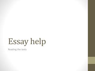 Essay help