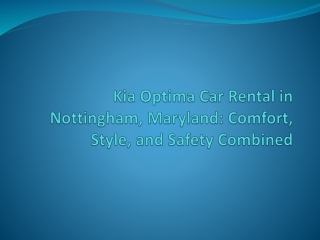 Affordable Car Rental in Baltimore, Maryland