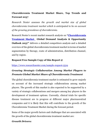 5-Choroideremia Treatment Market