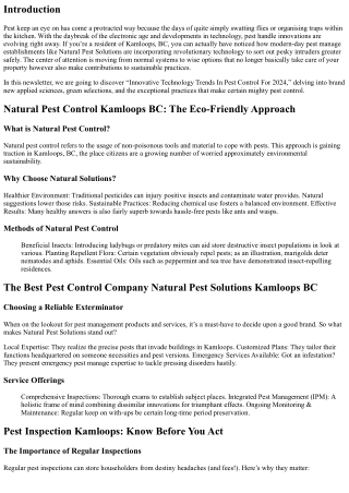 “Innovative Technology Trends In Pest Control For 2024”