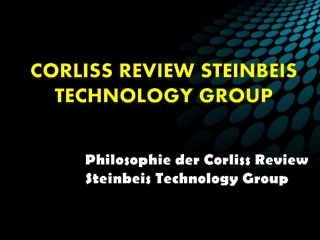 Philosophie der Corliss Review Steinbeis Technology Group