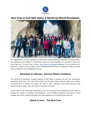 Best Time to Visit Spiti Valley: A Month-by-Month Breakdown