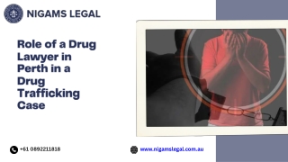 Role of a Drug Lawyer in Perth in a Drug Trafficking Case