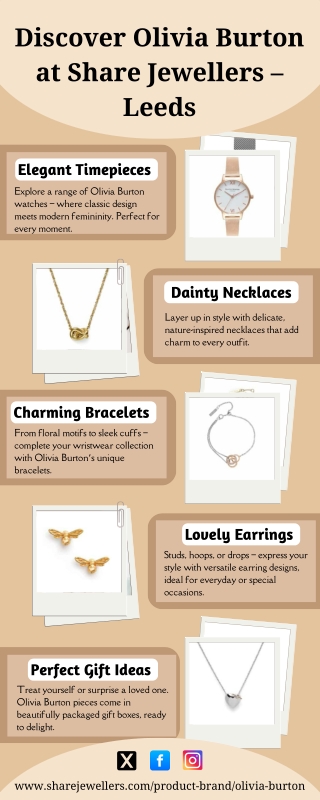 Olivia Burton Watches, Necklaces & More in Leeds at Share Jewellers