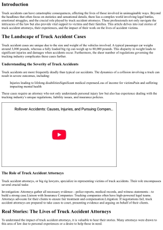 Beyond the Headlines: Real Stories of Truck Accident Attorneys