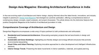 Design Asia Magazine_ Elevating Architectural Excellence in India