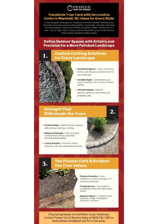 Transform Your Yard with Decorative Curbs in Marshall, WI