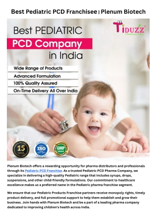 Pediatric PCD Franchise | Plenum Biotech