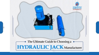 The Ultimate Guide to Choosing a Hydraulic Jack Manufacturer