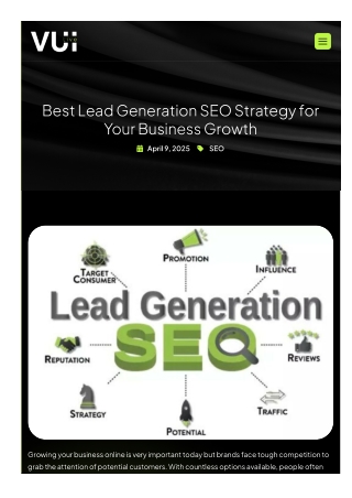Best Lead Generation SEO Strategy for Your Business Growth