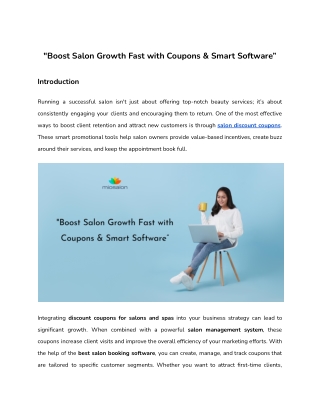 Boost Salon Growth Fast with Coupons & Smart Software