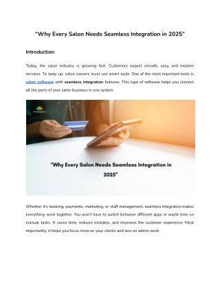 Why Every Salon Needs Seamless Integration in 2025