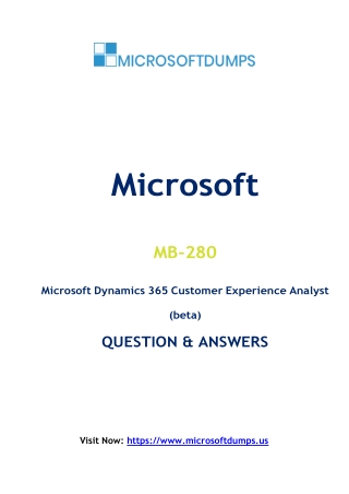 Why Ambitious Candidates Are Relying on MB-280 Exam Dumps for Microsoft Certific