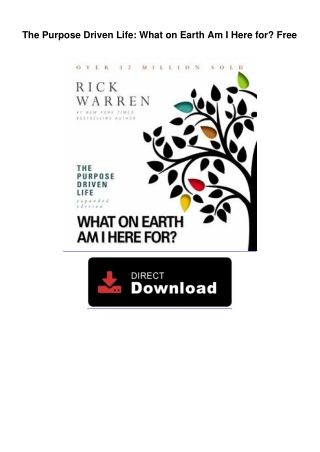 ebook-The-Purpose-Driven-Life:-What-on-Earth-Am-I-Here-for?-Free