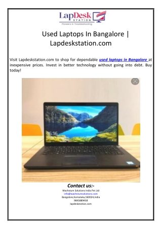 Used Laptops In Bangalore | Lapdeskstation.com