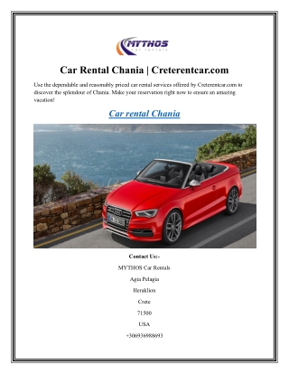 Car Rental Chania Creterentcar.com