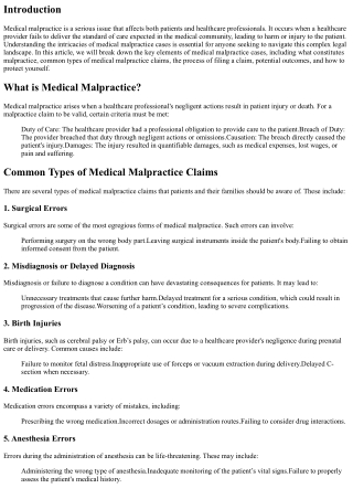 Breaking Down Medical Malpractice Cases: What You Need to Know
