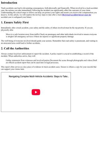 10 Key Steps to Take After a Truck Accident Case