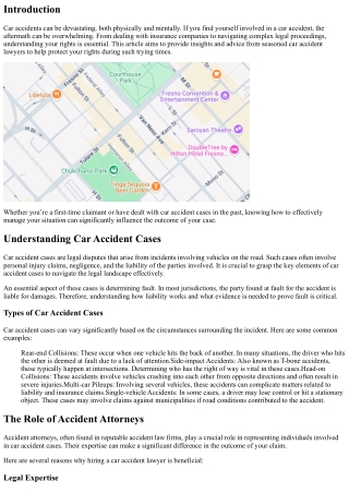 Protecting Your Rights: Advice from Seasoned Car Accident Lawyers