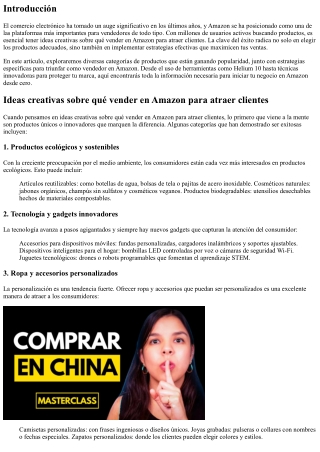 Ideas creativas sobre qué vender en Amazon para atraer clientes