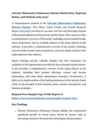 Chronic Obstructive Pulmonary Disease Market