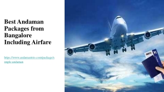 Best Andaman Packages from Bangalore Including Airfare
