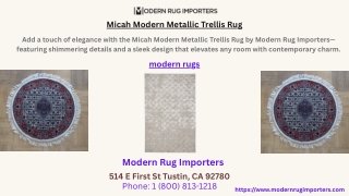 Transitional Rugs › Micah Modern Metallic Trellis Rug
