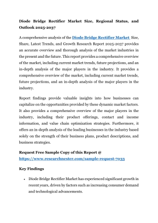 Diode Bridge Rectifier Market