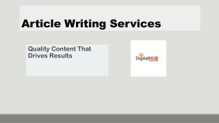 Top Article Writing Services | SEO Content for Blogs & Websites