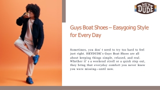 Guys Boat Shoes – Easygoing Style for Every Day
