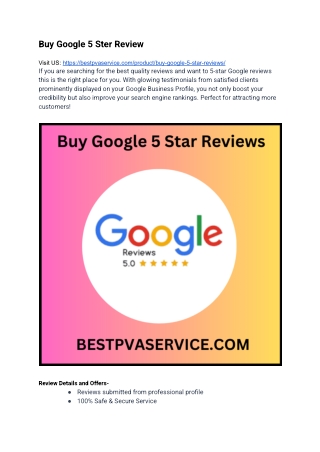 Buy Google 5 Ster Review