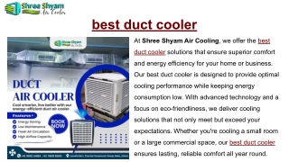 best duct cooler