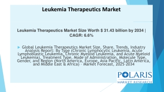 Leukemia Therapeutics Market