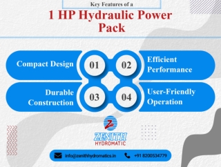 1 HP Hydraulic Power Pack: Features, Price Factors & Industrial Applications