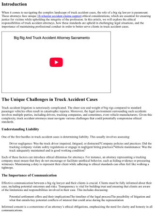 Big Rig Lawyer Ethics: Upholding Professional Standards in Truck Accident Cases