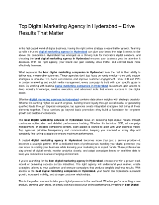 Top Digital Marketing Agency in Hyderabad_Drive Results That Matter