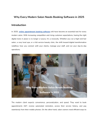 Why Every Modern Salon Needs Booking Software in 2025