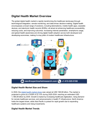 Digital Health Market Share, Growth Insights & Forecast 2034