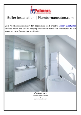 Boiler Installation | Plumbernuneaton.com