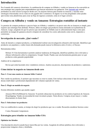 Compra en Alibaba y vende en Amazon: Estrategias rentables al instante