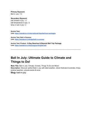 Bali In July Ultimate Guide To Climate & Things To Do!