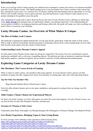 Lucky Dreams Casino: An Insider's Guide to Winning Big
