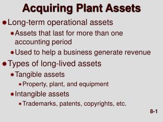 Acquiring Plant Assets