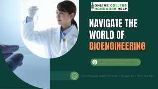 Bioengineering Assignment Help Service | Expert Guidance for Academic Excellence