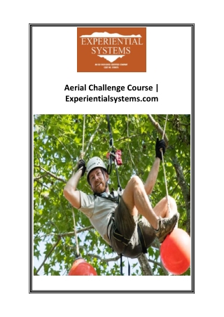 Aerial Challenge Course Experientialsystems.com
